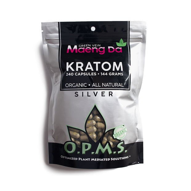 Opms Silver Kratom Capsules Bag