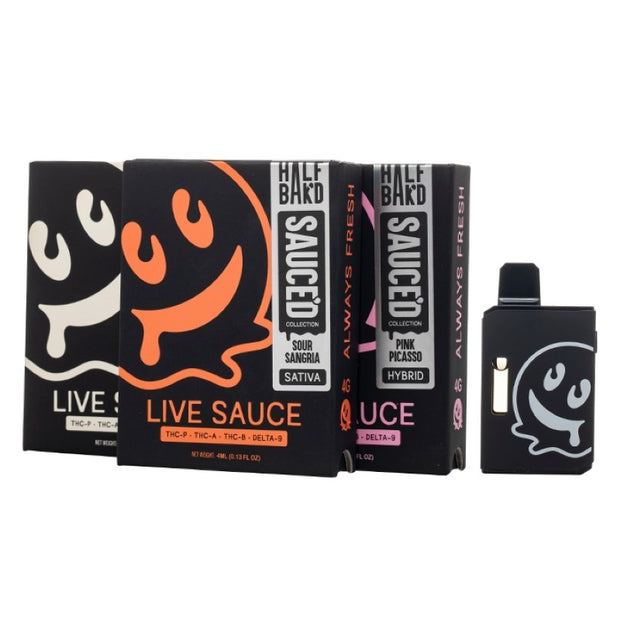 Half Bakd Sauced LIve Sauce THC-P THC-A THC-B Delta 9 5ct